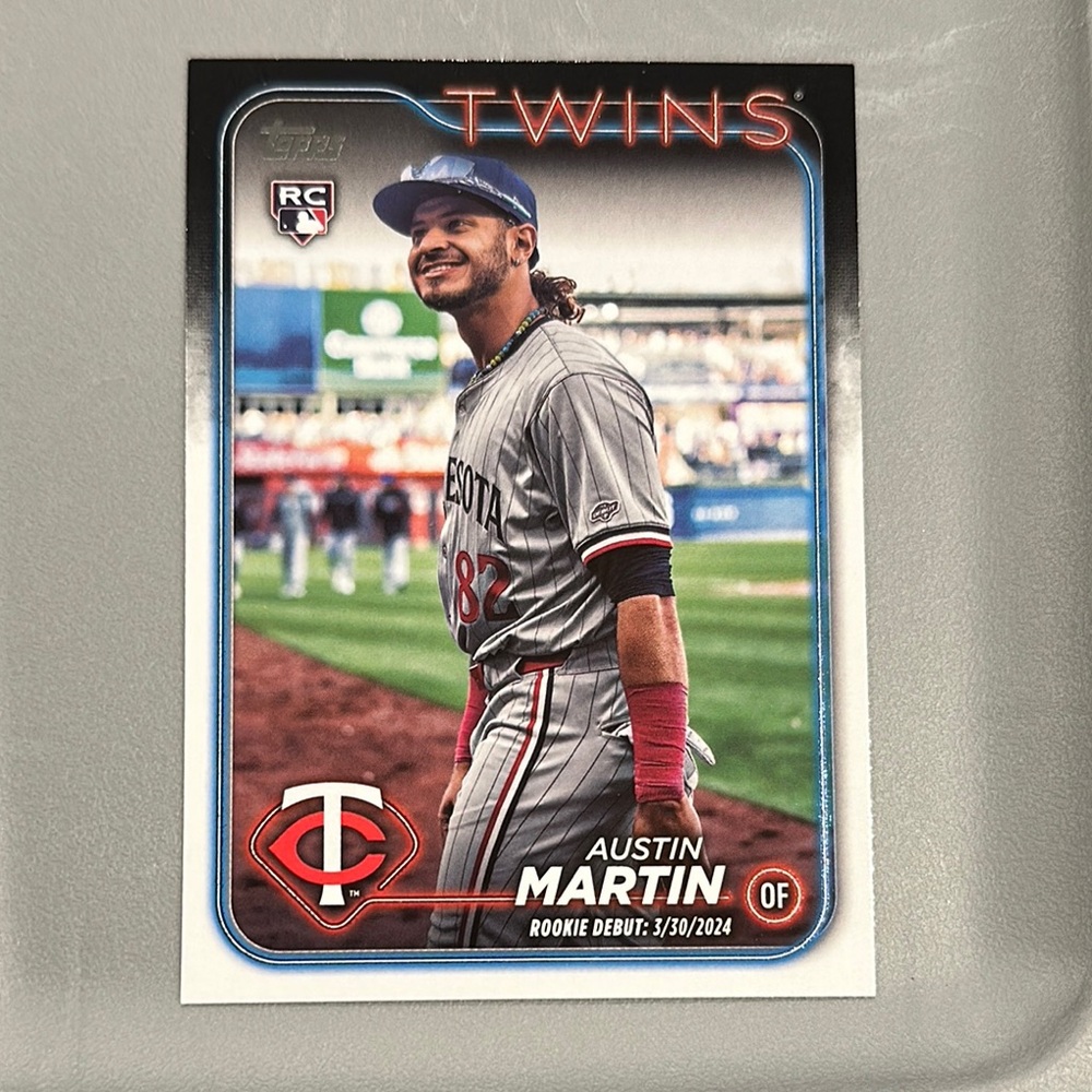 Topps Baseball Card - Red and Gray